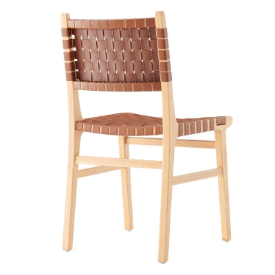 Marco Modern Woven Dining Chair - Natural/Brown
