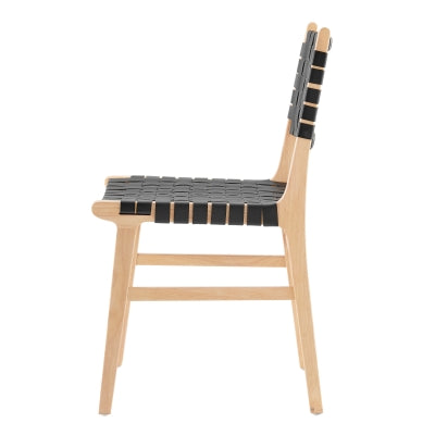 Marco Modern Woven Dining Chair - Natural/Black