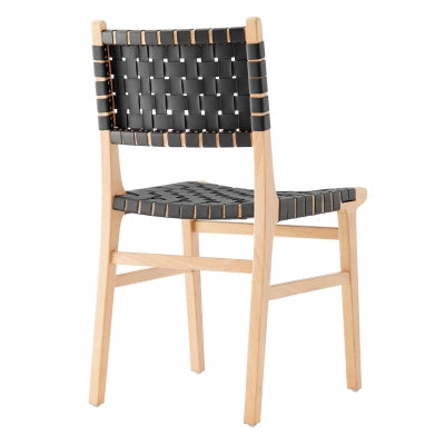 Marco Modern Woven Dining Chair - Natural/Black