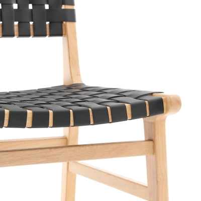 Marco Modern Woven Dining Chair - Natural/Black