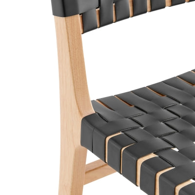 Marco Modern Woven Dining Chair - Natural/Black