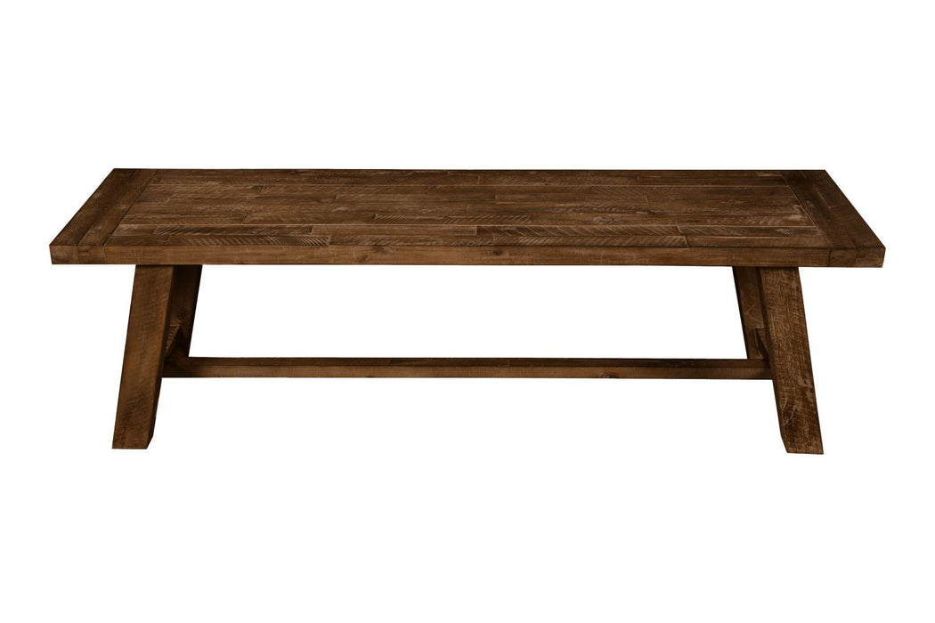Newberry Trestle Dining Bench - Medium Brown