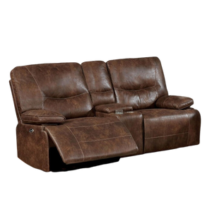 Chantoise Collection Power Reclining Loveseat - Brown
