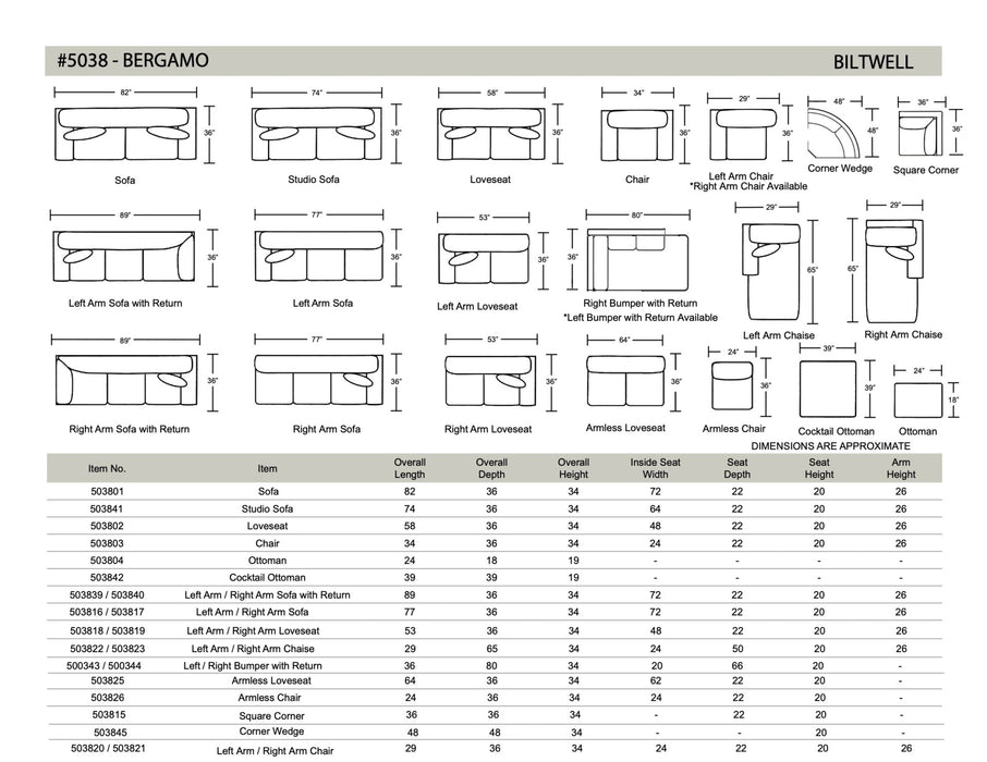 Biltwell Bergamo Sofa