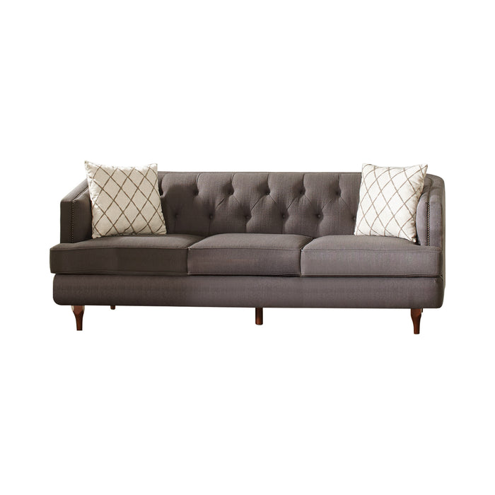 Shelby Collection Tufted Back Sofa - Grey
