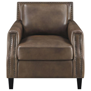 Leaton Leather Chair - Brown