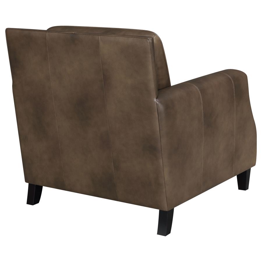Leaton Leather Chair - Brown