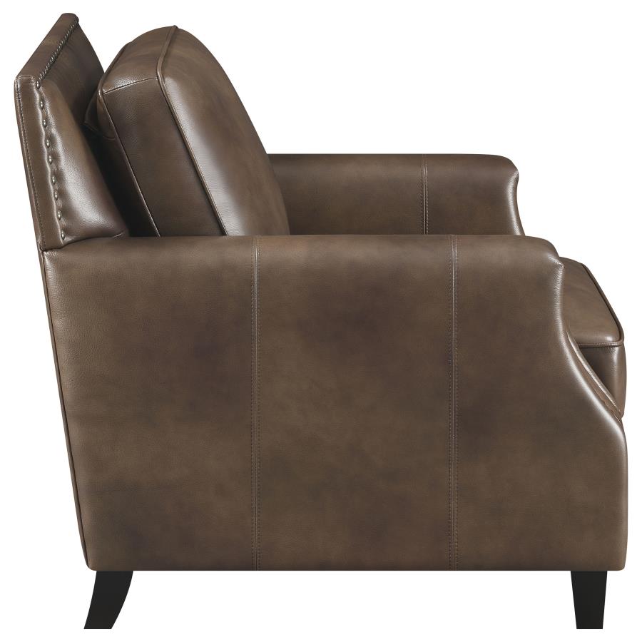 Leaton Leather Chair - Brown