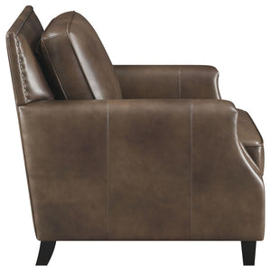 Leaton Leather Chair - Brown