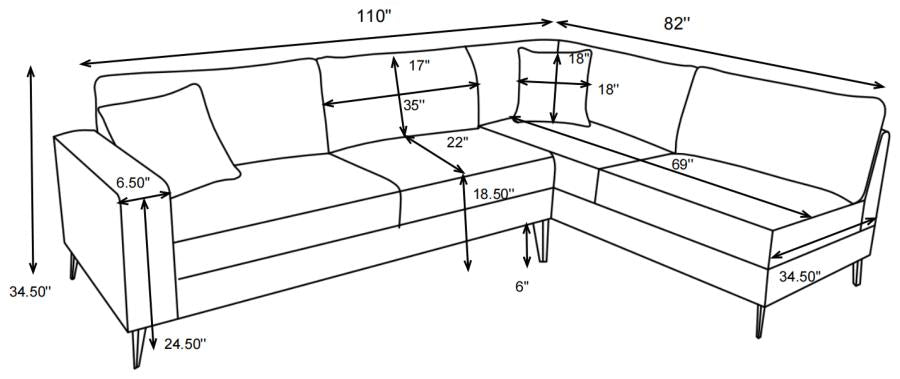 Clint Sectional - Gray