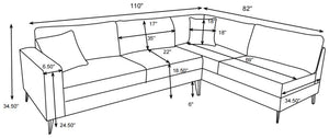 Clint Sectional - Gray