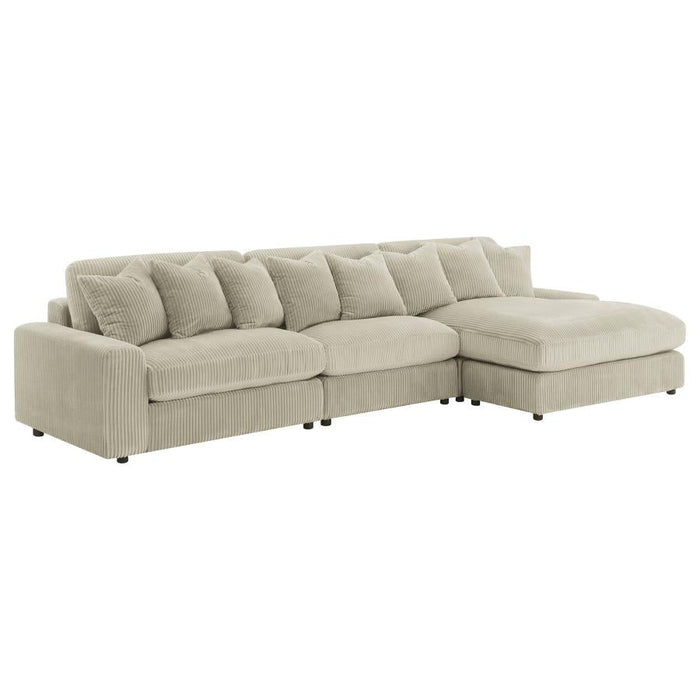 Blaine 3 Pc Reversible Sectional - Sand