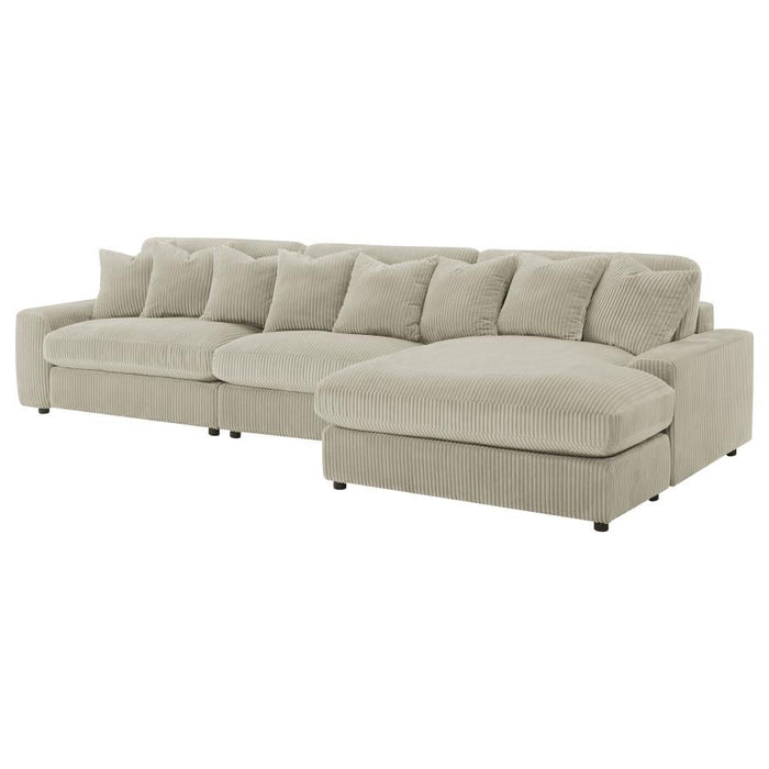 Blaine 3 Pc Reversible Sectional - Sand