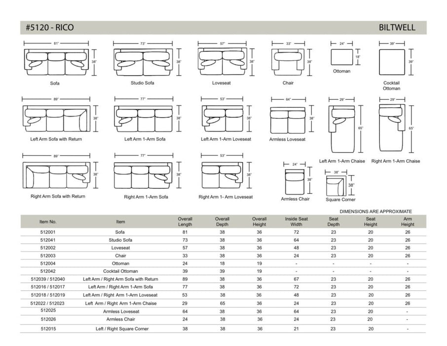 Biltwell Rico Sofa