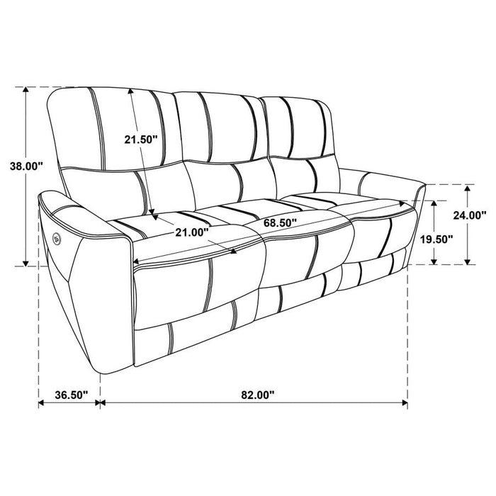 Greenfield Power Reclining Sofa - Ivory