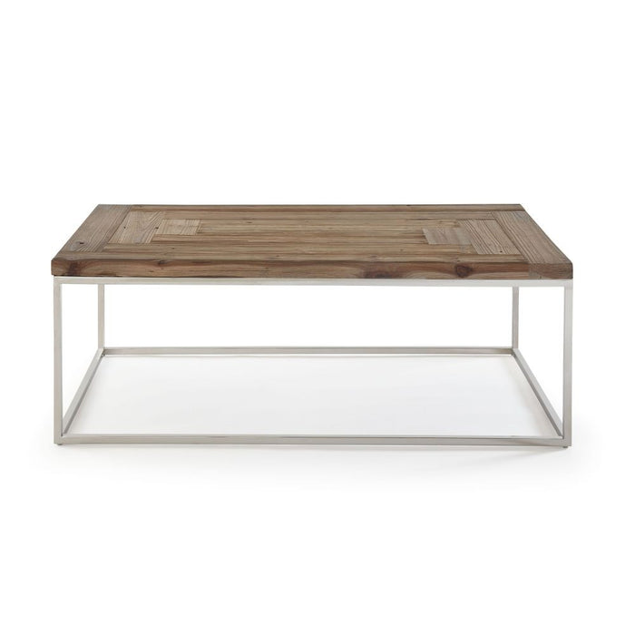 Ace Collection Coffee Table - Reclaimed Wood/Stainless Steel