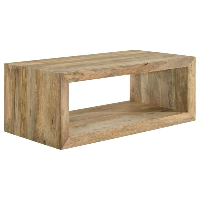 Benton Rectangular Solid Wood Coffee Table - Natural