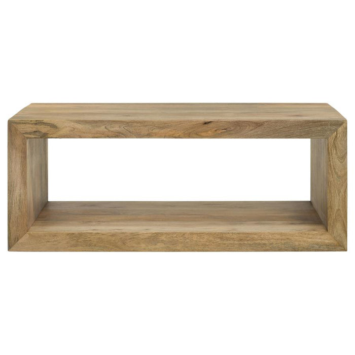 Benton Rectangular Solid Wood Coffee Table - Natural