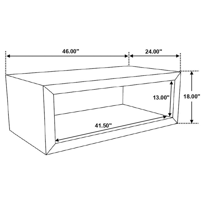Benton Rectangular Solid Wood Coffee Table - Natural