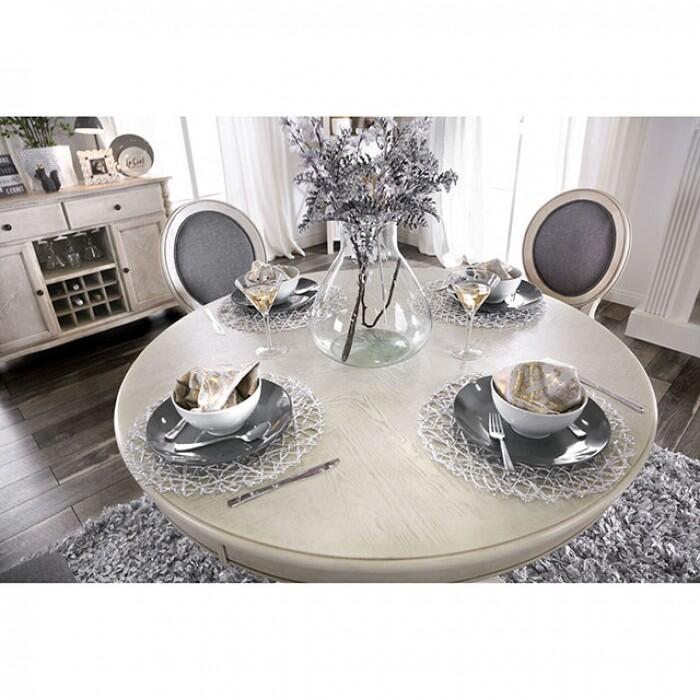 Kathryn 48" Round Pedestal Dining Table - Antique White