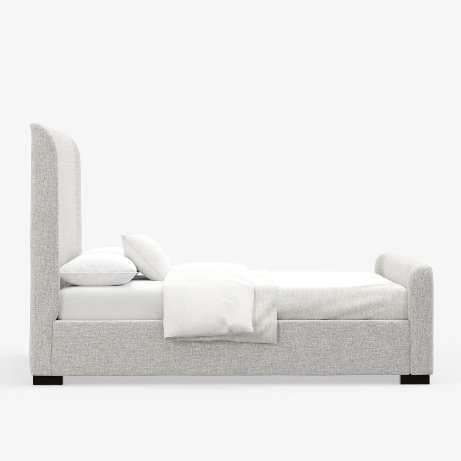 Adele Upholstered Platform Bed - Linen
