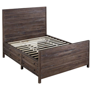 Townsend Collection Queen Storage Bed - Java Finish