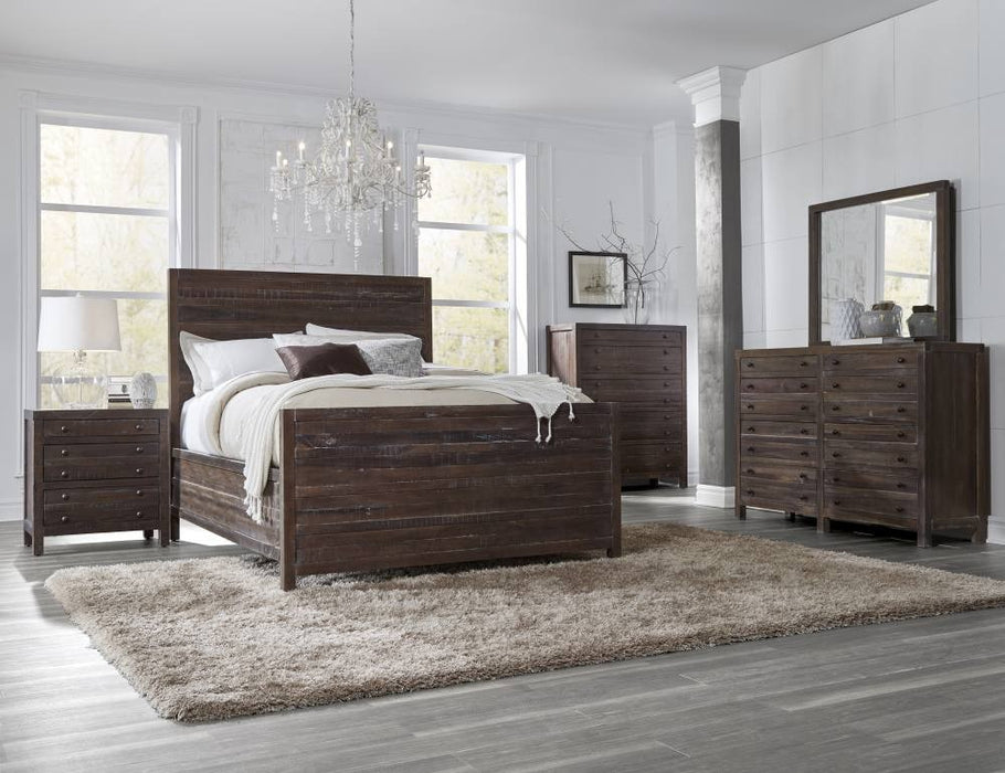 Townsend Collection Queen Panel Bed - Java Finish