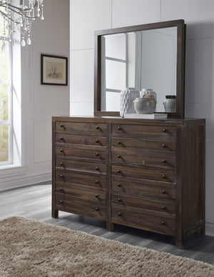 Townsend Collection Eight Drawer Dresser - Java Finish