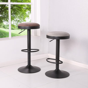 Juno Adjustable Gas Lift Stool - Vintage Coffee Brown