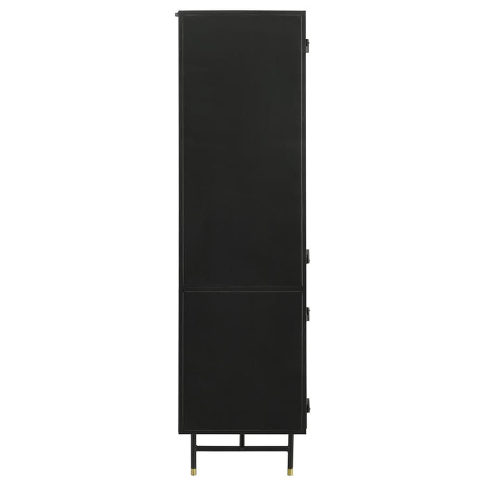 Santiago Glass Door Cabinet - Black