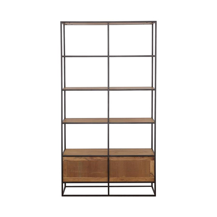 Belcroft Bookcase w/Four Drawers - Natural/Black