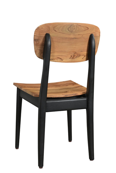 Teak Dining Chair - Black/Teak