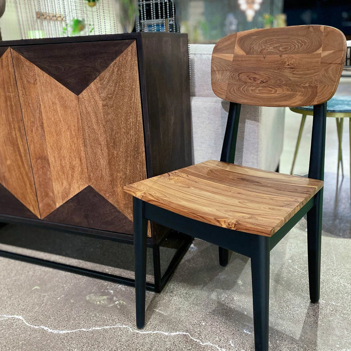 Teak Dining Chair - Black/Teak