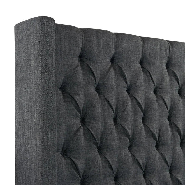 Morrow Upholstered Wingback Bed - Heirloom Charcoal