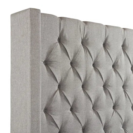 Morrow Upholstered Wing Back Bed - Heirloom Grey