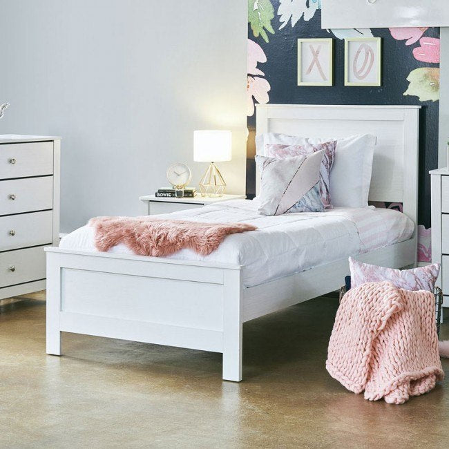 Catalina Panel Bed - White