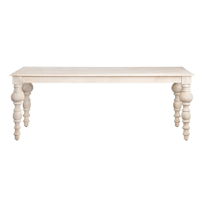 Harvest Farmhouse Dining Table - White Wash