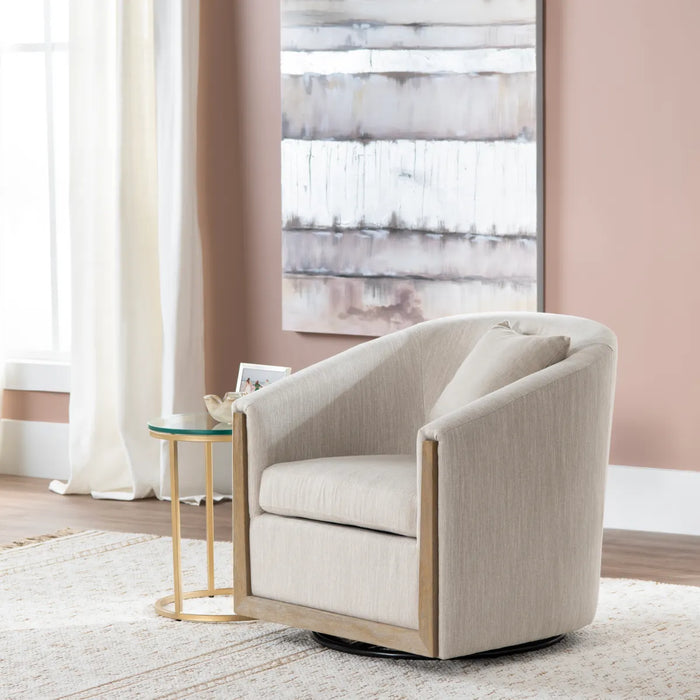 Bennett Swivel Accent Chair - Linen