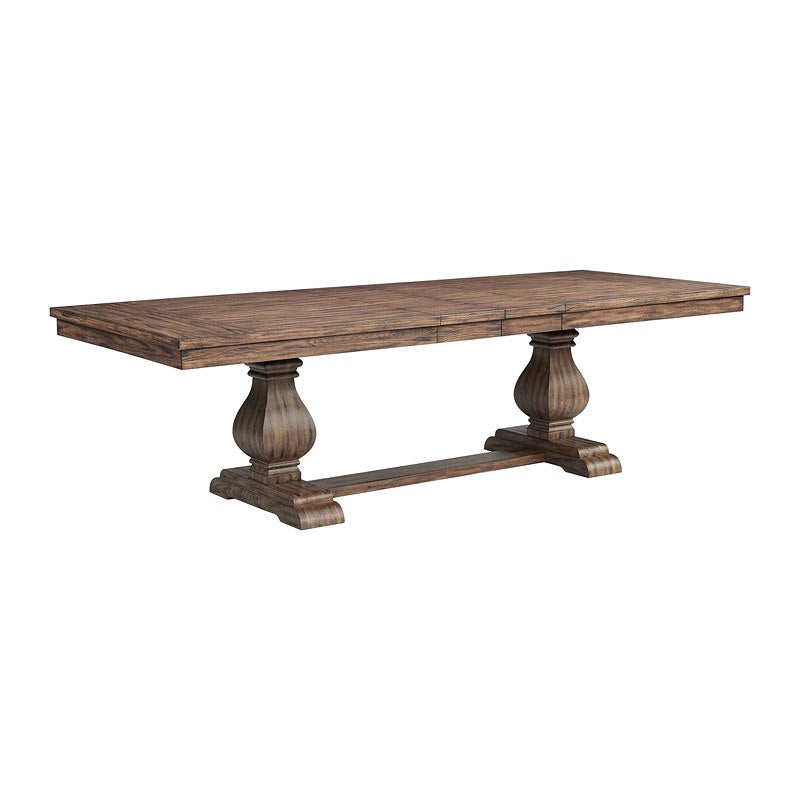 Grammercy Trestle Extension Table - Weathered Brown