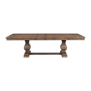 Grammercy Trestle Extension Table - Weathered Brown