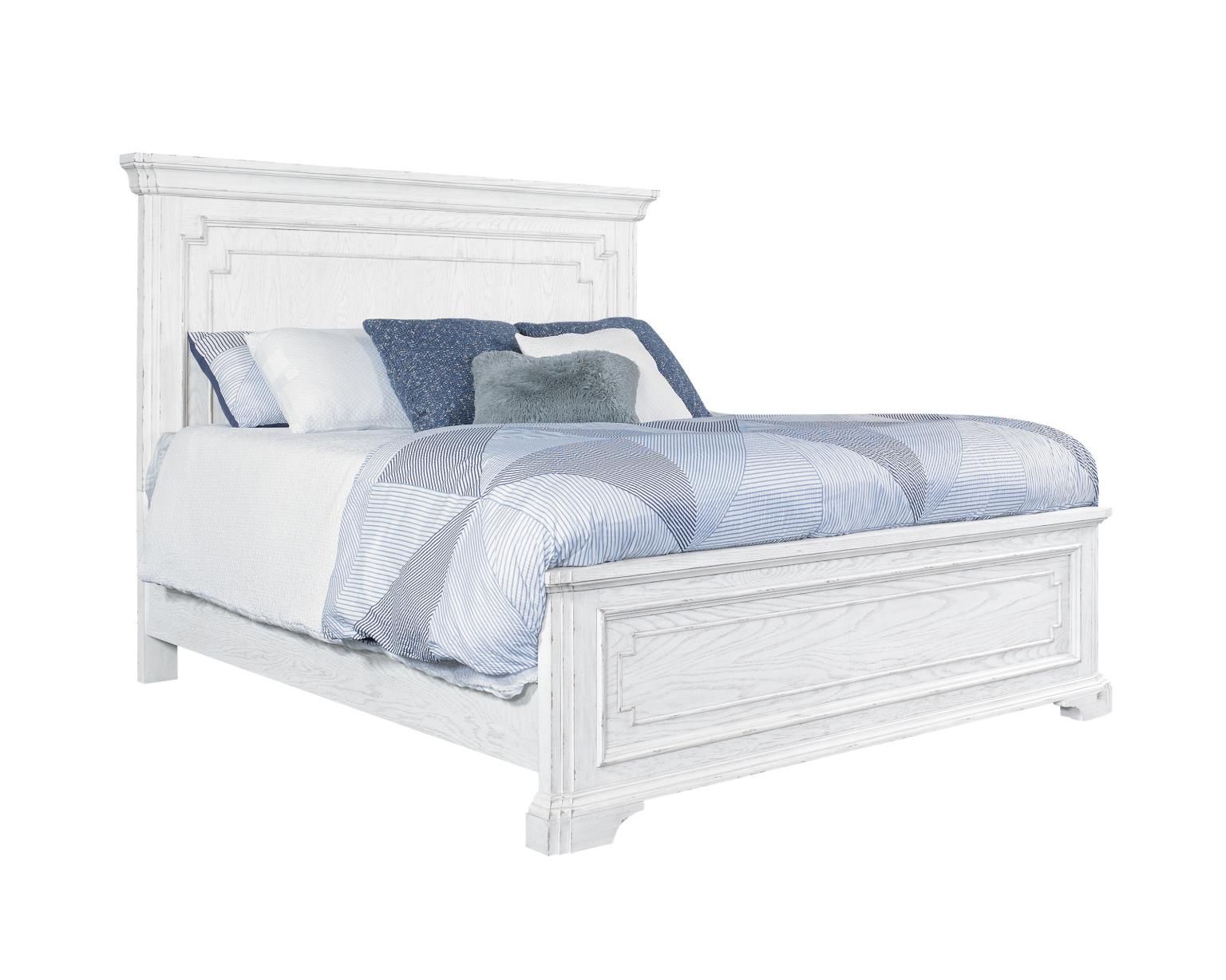 Clara Panel Bed - Antique White