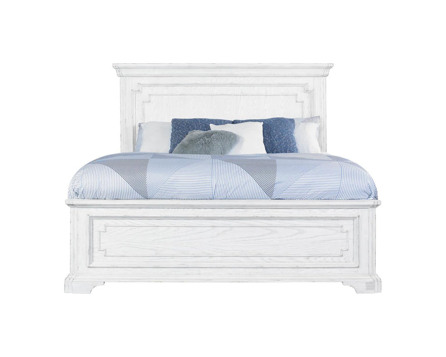 Clara Panel Bed - Antique White