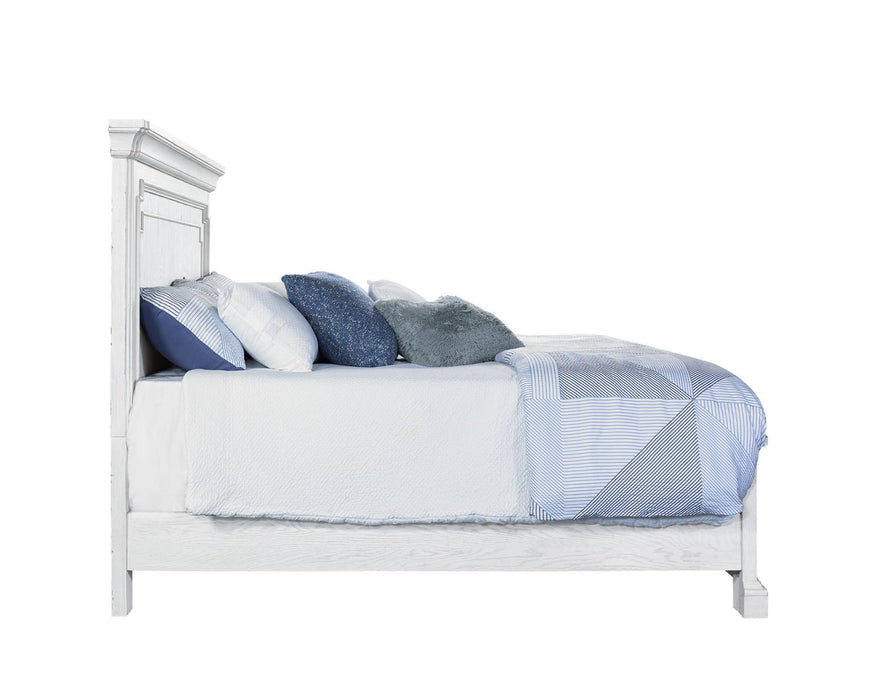 Clara Panel Bed - Antique White