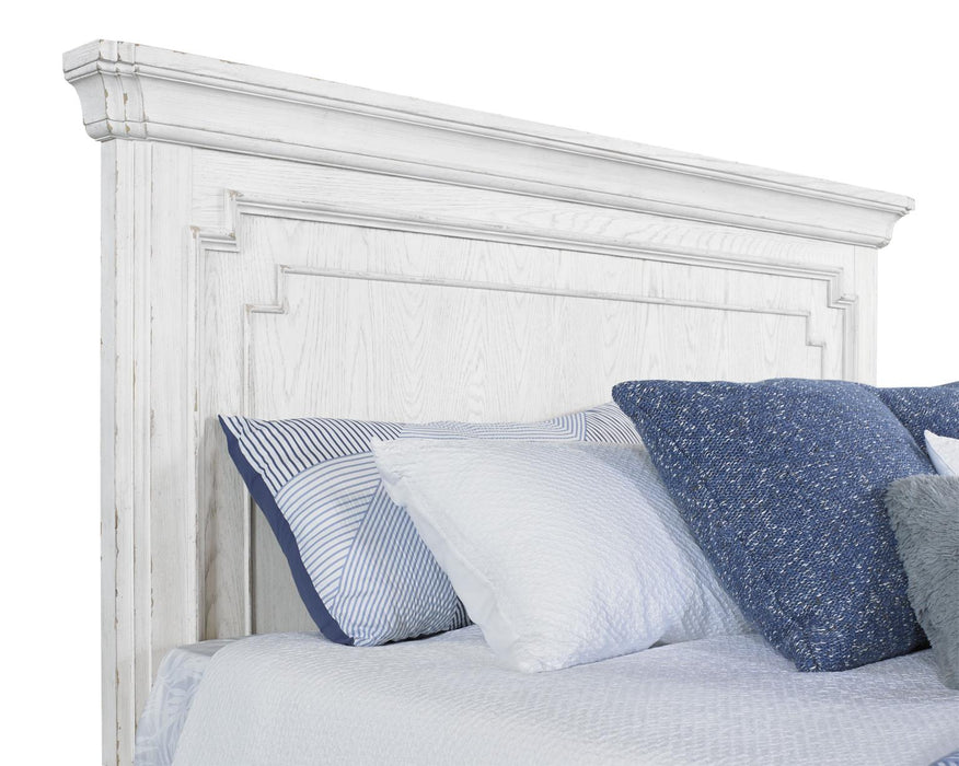 Clara Panel Bed - Antique White