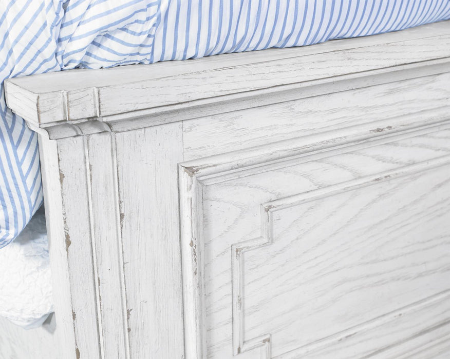 Clara Panel Bed - Antique White