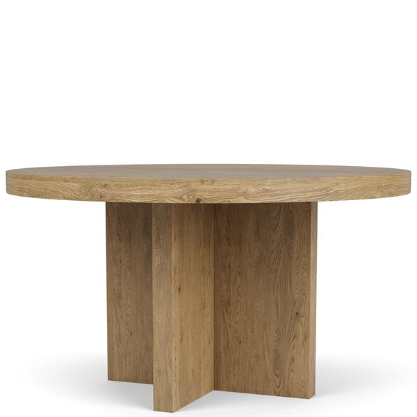 Davie 54" Round Dining Table - Pale Oak