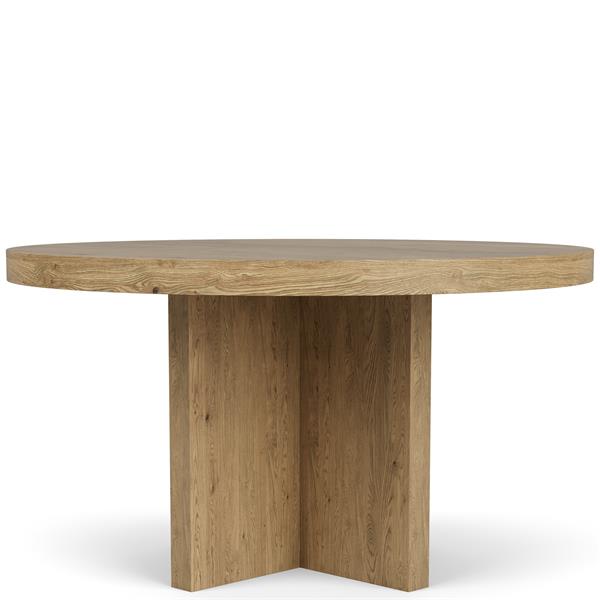 Davie 54" Round Dining Table - Pale Oak