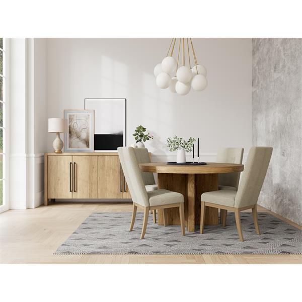 Davie 54" Round Dining Table - Pale Oak