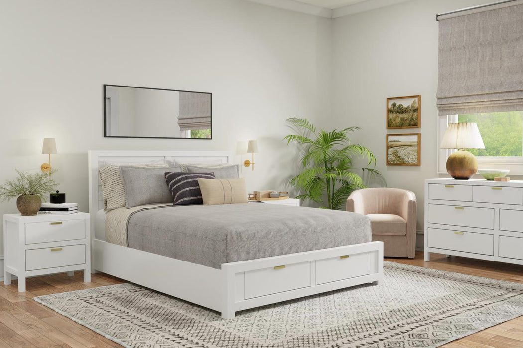 Carmel Collection Storage Bed - White