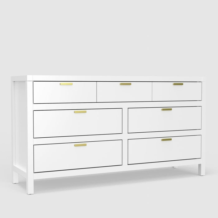 Carmel Collection Seven Drawer Dresser - White